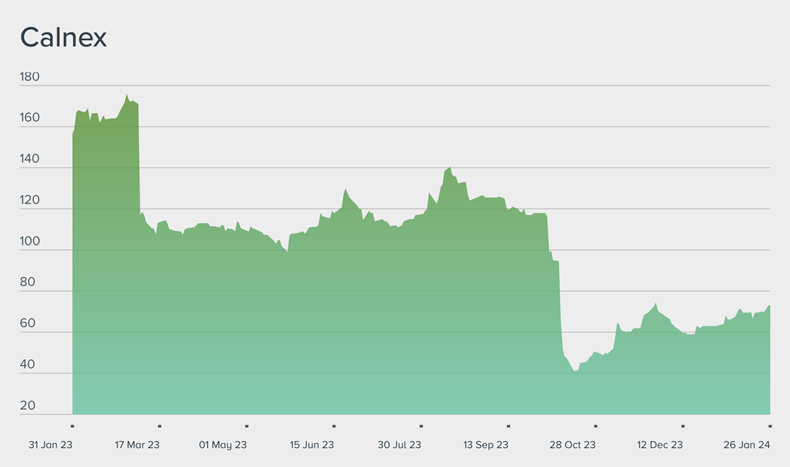 Calnex deals share price