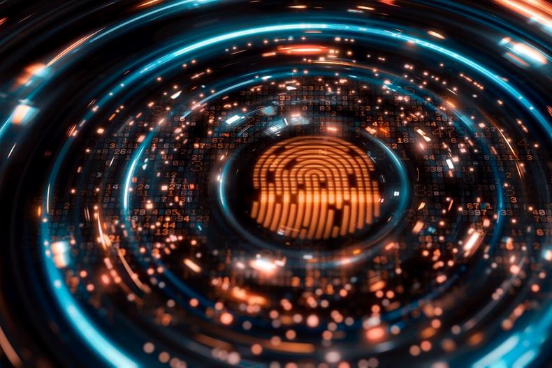Digital fingerprint scaing concept.