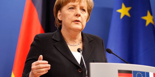 FTSE slumps on pound's jump as Merkel offers backstop hope